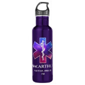 EMS Logo - "Cosmic Star of Life" Waterfles (Voorkant)