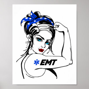 EMS Noodhulp EMT Rosie De Riveter Poster