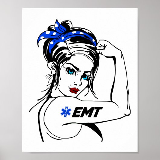 EMS Noodhulp EMT Rosie De Riveter Poster (Voorkant)