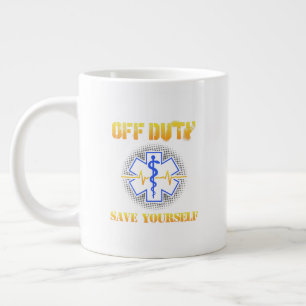 EMS Off Duty Save Yourself Paramedic Rescue Funny Grote Koffiekop
