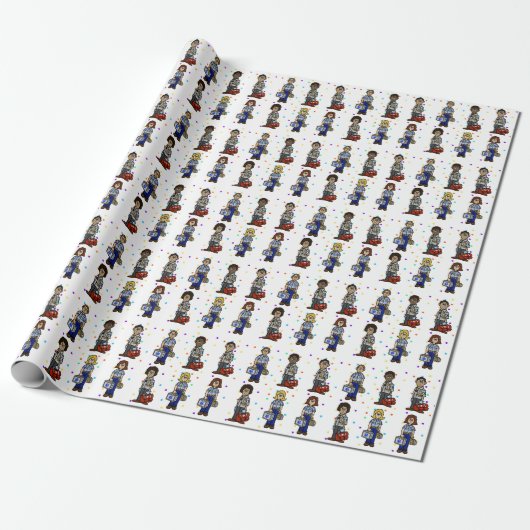 EMS Paramedics Gift Wrap Cadeaupapier (Uitgerold)