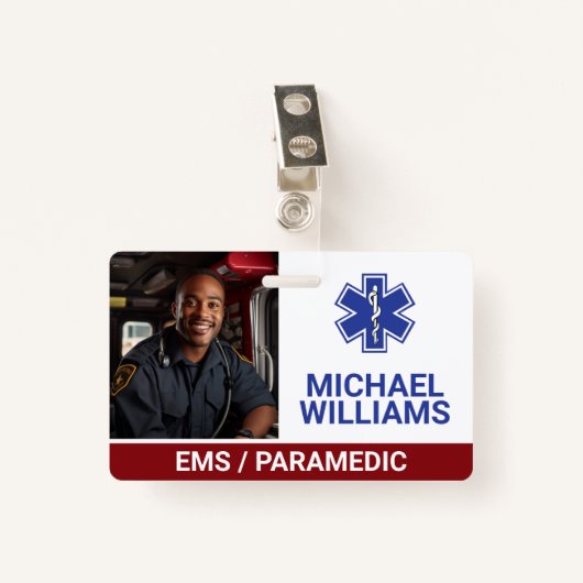 EMS | Paramedisch personeel Badge (Voorkant met clip)