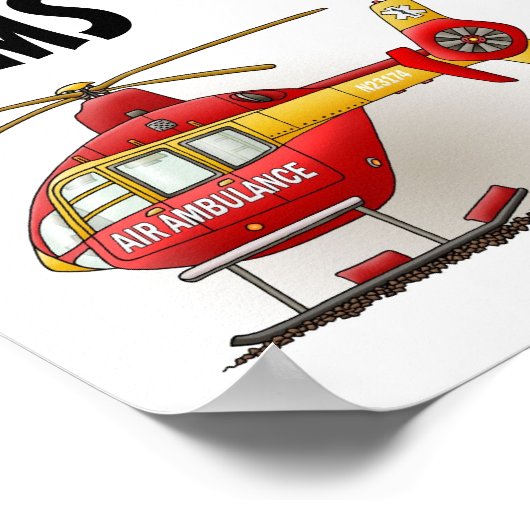 EMS-Poster voor ambulance voertuigen Poster (Hoek)