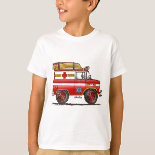EMS Rescue Van Ambulance Fire Truck T-shirt