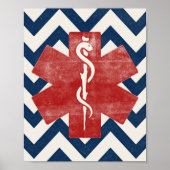 EMS Star Poster Paramedic Art afdrukken  (Voorkant)