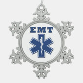 EMS Ster-leven Tin Sneeuwvlok Ornament (Voorkant)