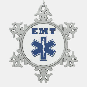 EMS Ster-leven Tin Sneeuwvlok Ornament