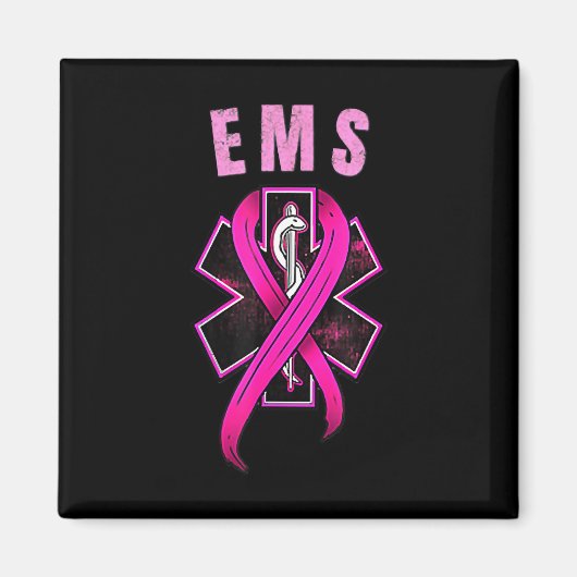 EMS symbool voor een genezing borstkanker bewustzi Magneet (Voorkant)