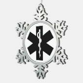 EMS-thema Tin Sneeuwvlok Ornament (Rechts)