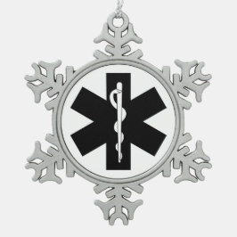 EMS-thema Tin Sneeuwvlok Ornament