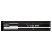 EMS Thin White Line American Flag Monogram Naambordje (Voorkant)