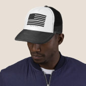EMS Thin White Line American Flag Naam toevoegen Trucker Pet (In situ)