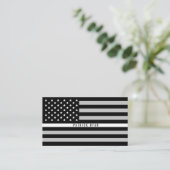 EMS Thin White Line American Flag Professional Visitekaartje (Staand voorkant)