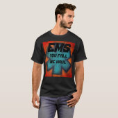 EMS u herfst wij slepen blauw en rode levensster T-shirt (Voorkant volledig)