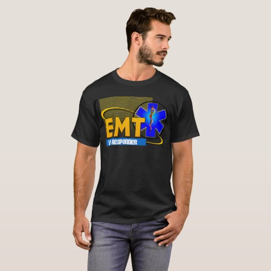 EMT 1STE RESPONDER NOODMEDISCHE TECHNICUS T-SHIRT (Voorkant volledig)