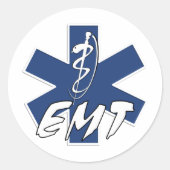 EMT Actieve Levensster Ronde Sticker (Voorkant)