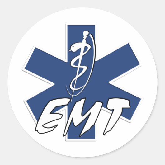 EMT Actieve Levensster Ronde Sticker (Voorkant)