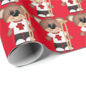 EMT-Beer met korrelig verpakkingspapier Cadeaupapier (Rol Hoek)