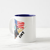 EMT Biker Tweekleurige Koffiemok (Voorkant links)