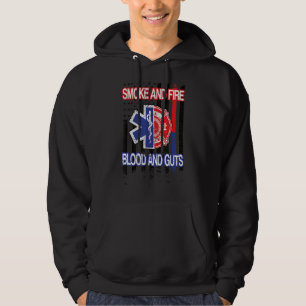 EMT Brandweerman Amerikaanse vlag Brandweerman EMT Hoodie