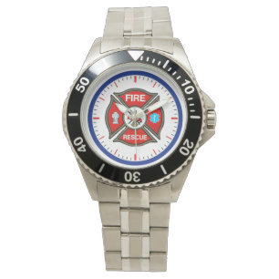 EMT brandweerman Maltese kruis Horloge