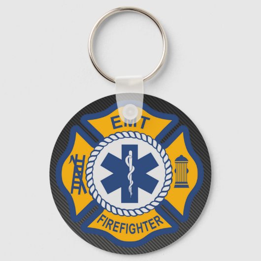 EMT-brandweerman Sleutelhanger (Voorkant)