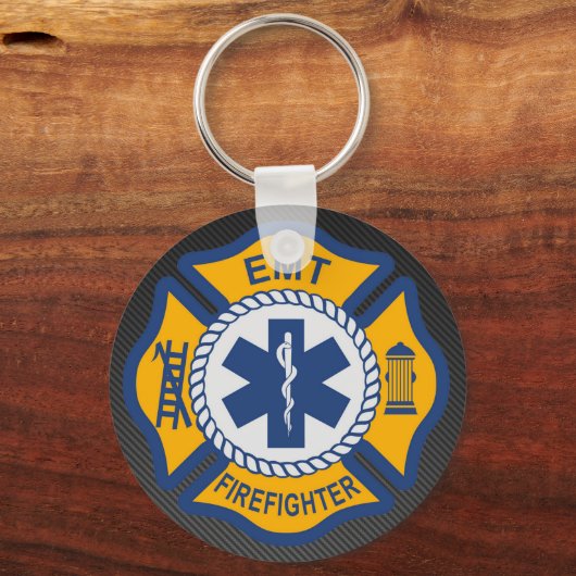 EMT-brandweerman Sleutelhanger (Voorkant)