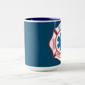 EMT brandweerman Symbool achtergrond Mok (Midden)