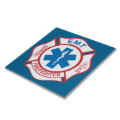 EMT-brandweersymbool Tegeltje (Zijkant)