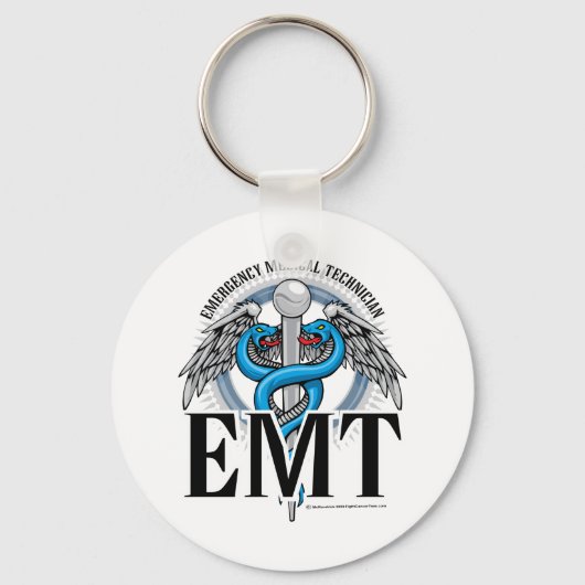 EMT Caduceus Blue Sleutelhanger (Voorkant)