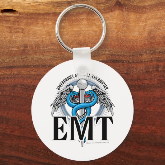 EMT Caduceus Blue Sleutelhanger (Voorkant)