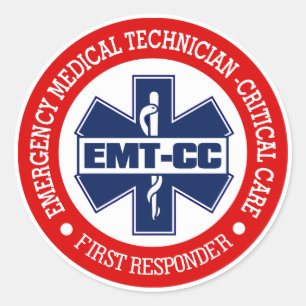 EMT-CC (medische noodtechnologie - kritische zorg) Ronde Sticker