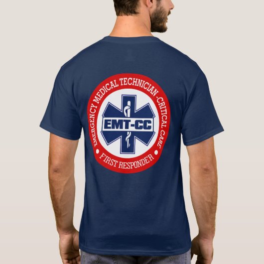 EMT-CC (medische noodtechnologie - kritische zorg) T-shirt (Achterkant)