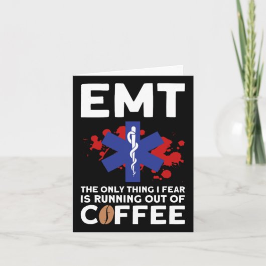 Emt Coffee - Grappig Emt Halloween Kaart (Voorkant)