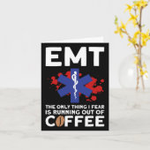 Emt Coffee - Grappig Emt Halloween Kaart (Gele Bloem)