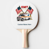 EMT Custom Gift, Perfect for first responders Tafeltennisbatje (Achterkant)