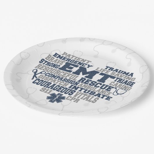 EMT-denimstructuur Papieren Bordje (Gekanteld)