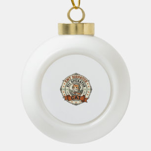EMT-dispatch 911-operator Kat EMT-dispatch 911-bed Keramische Bal Ornament
