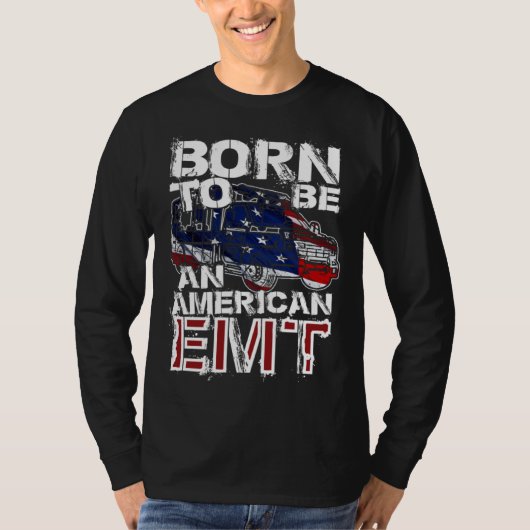 EMT Distressed American USA Flag For EMTs T-shirt (Voorkant)