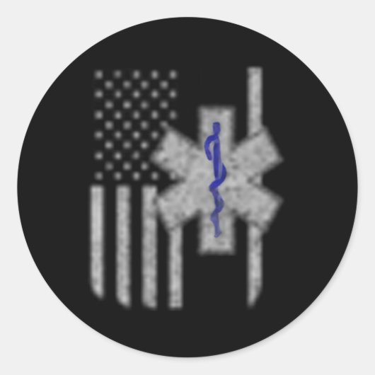 EMT Eerste Responder Vlag of Tweezijdig Ronde Sticker (Voorkant)