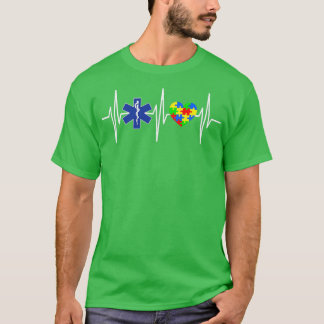 EMT EMS Autisme Awareness Paramedic Puzzle Heart T-shirt