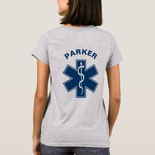 EMT EMS Paramedic Blue T-shirt (Achterkant)
