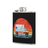 EMT EMS Paramedic Emergency Retro Sunset Ambulance Heupfles (Links)