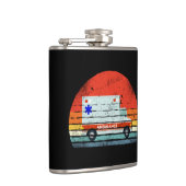 EMT EMS Paramedic Emergency Retro Sunset Ambulance Heupfles (Rechts)
