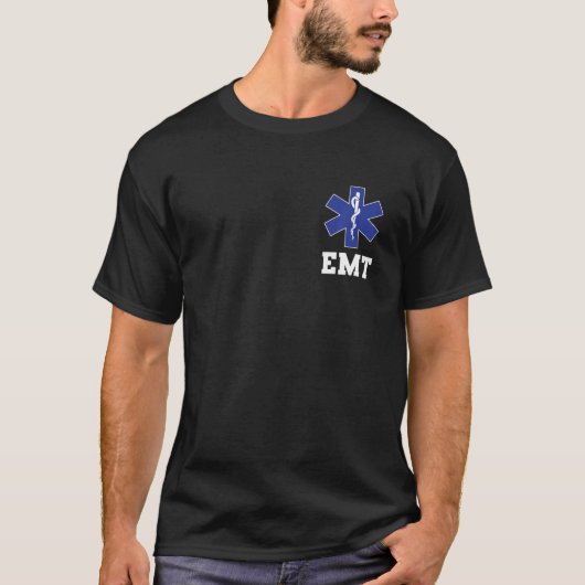EMT EMS Paramedic Thin White Line Two-Sided EMT Gi T-shirt (Voorkant)