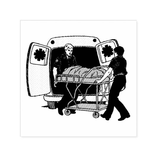 EMT EMS Paramedic Zelfinktende Stempel (Design)