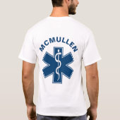 EMT EMS Paramedisch Blauw T-shirt (Achterkant)
