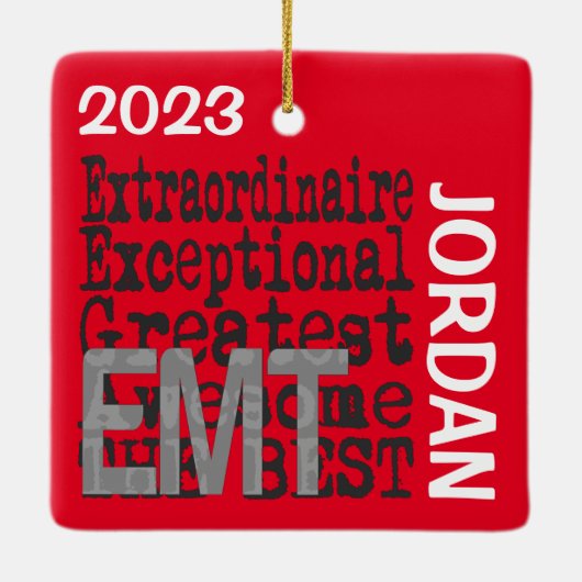 EMT Extraordinaire CUSTOM Keramisch Ornament (Achterkant)