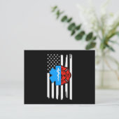 Emt Firefighter American Flag Distress.Png Uitnodiging Briefkaart (Staand voorkant)