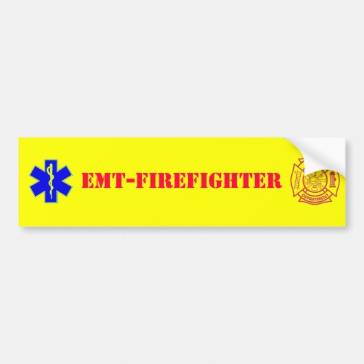 EMT-FIREFIGHTER - bumpersticker (Voorkant)